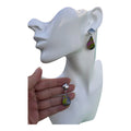 Boucles d'oreilles Goutte Irisée — Pâte Polymère & Acier Argenté