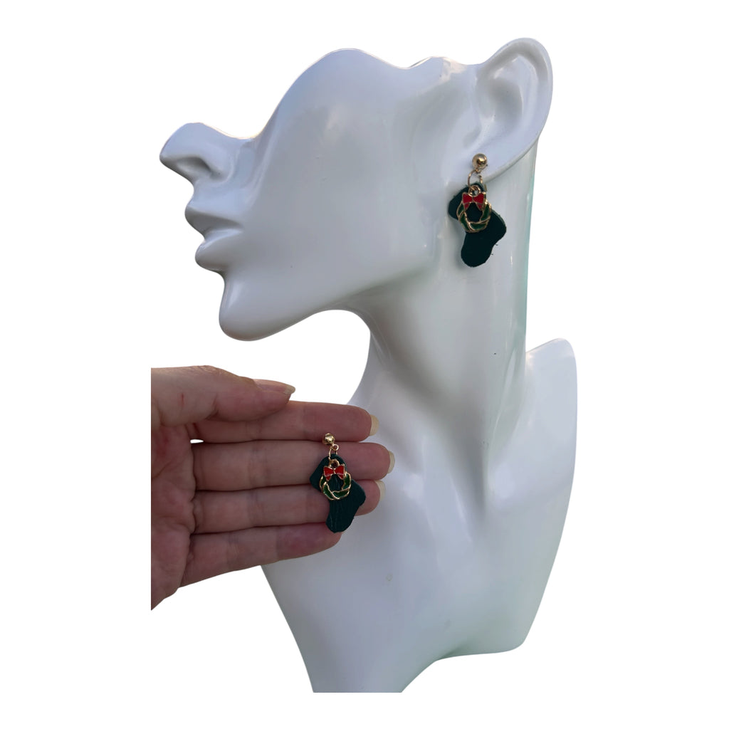 Boucles d'oreilles Botte de Noël — Noël