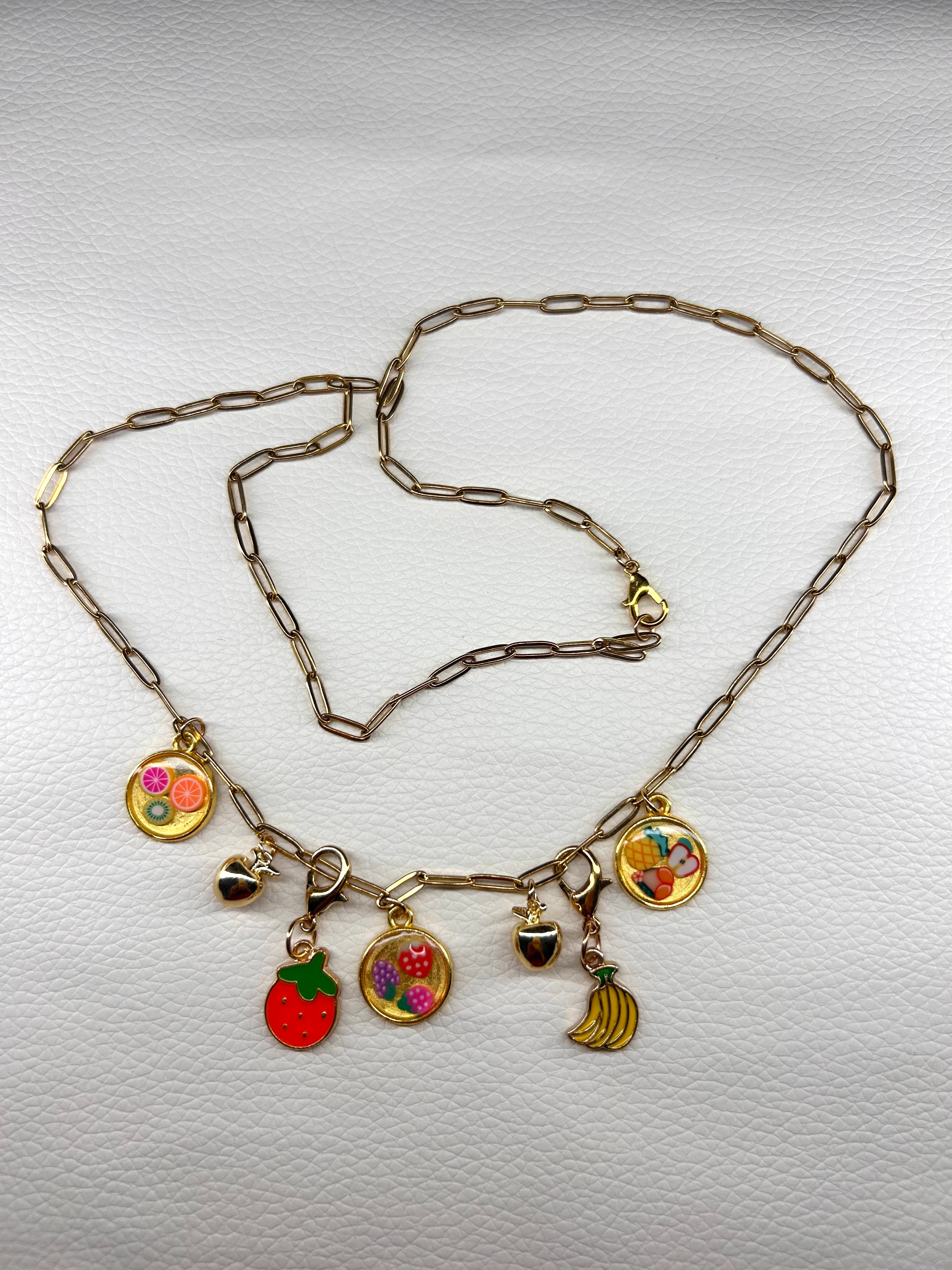 Collier Breloques Fruits en Résine — Coloré & Joyeux artisanal