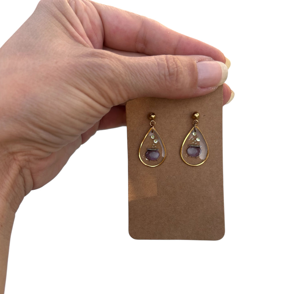 Boucles d'oreilles Chaudron — Halloween