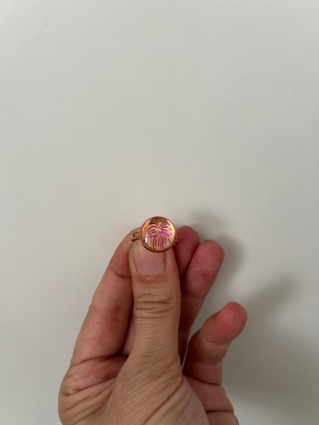 Bague Artifice en Résine — Réglable & artisanale
