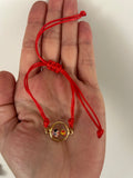 Blanche Neige — Bracelet en cordon réglable & résine