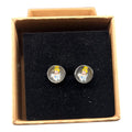 Puces d'oreilles Princesse Robe Bleue en Résine — Coffret cadeau