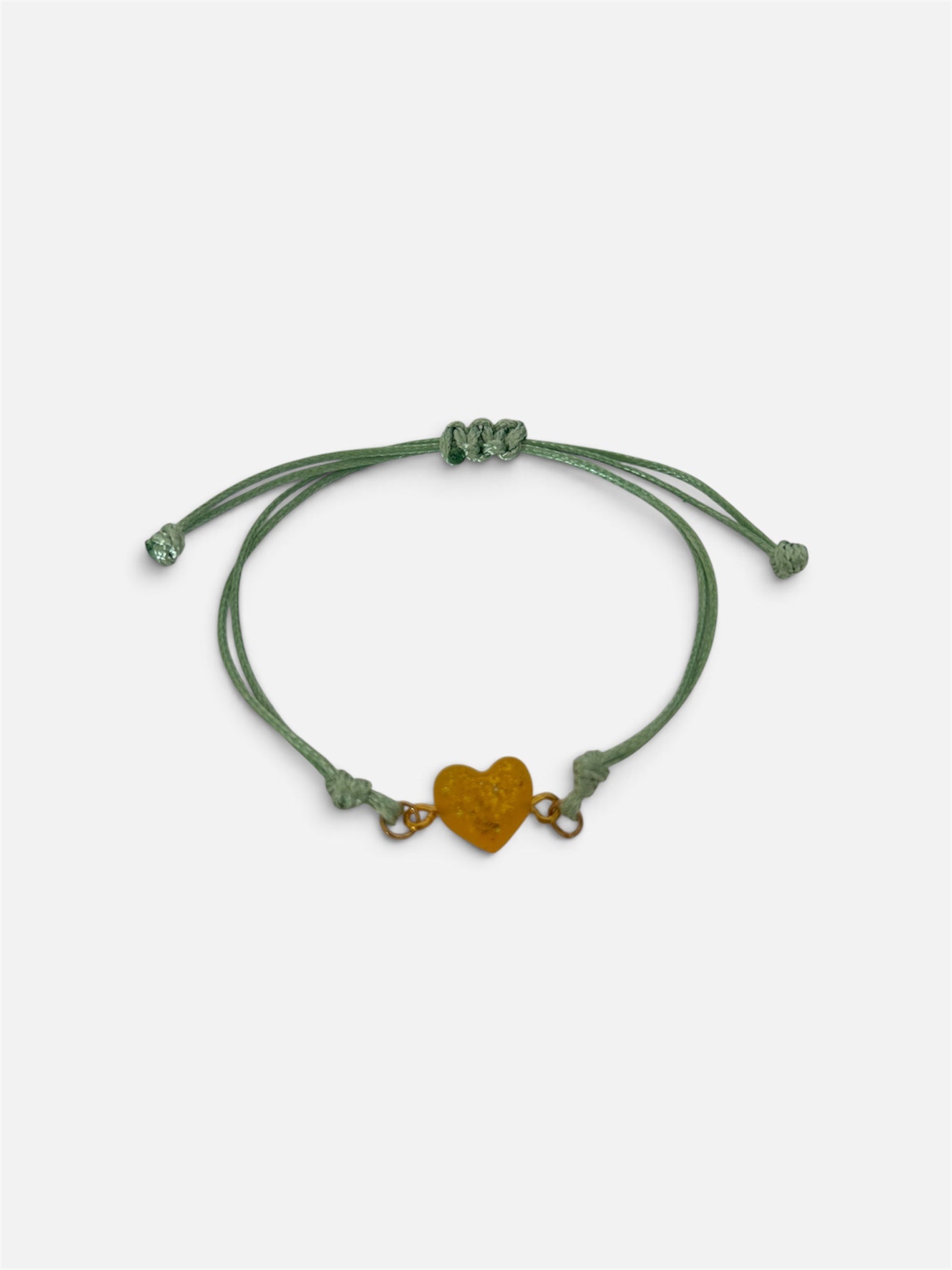 Bracelet Cœur en Résine sur Cordon Réglable | Bijou Artisanal