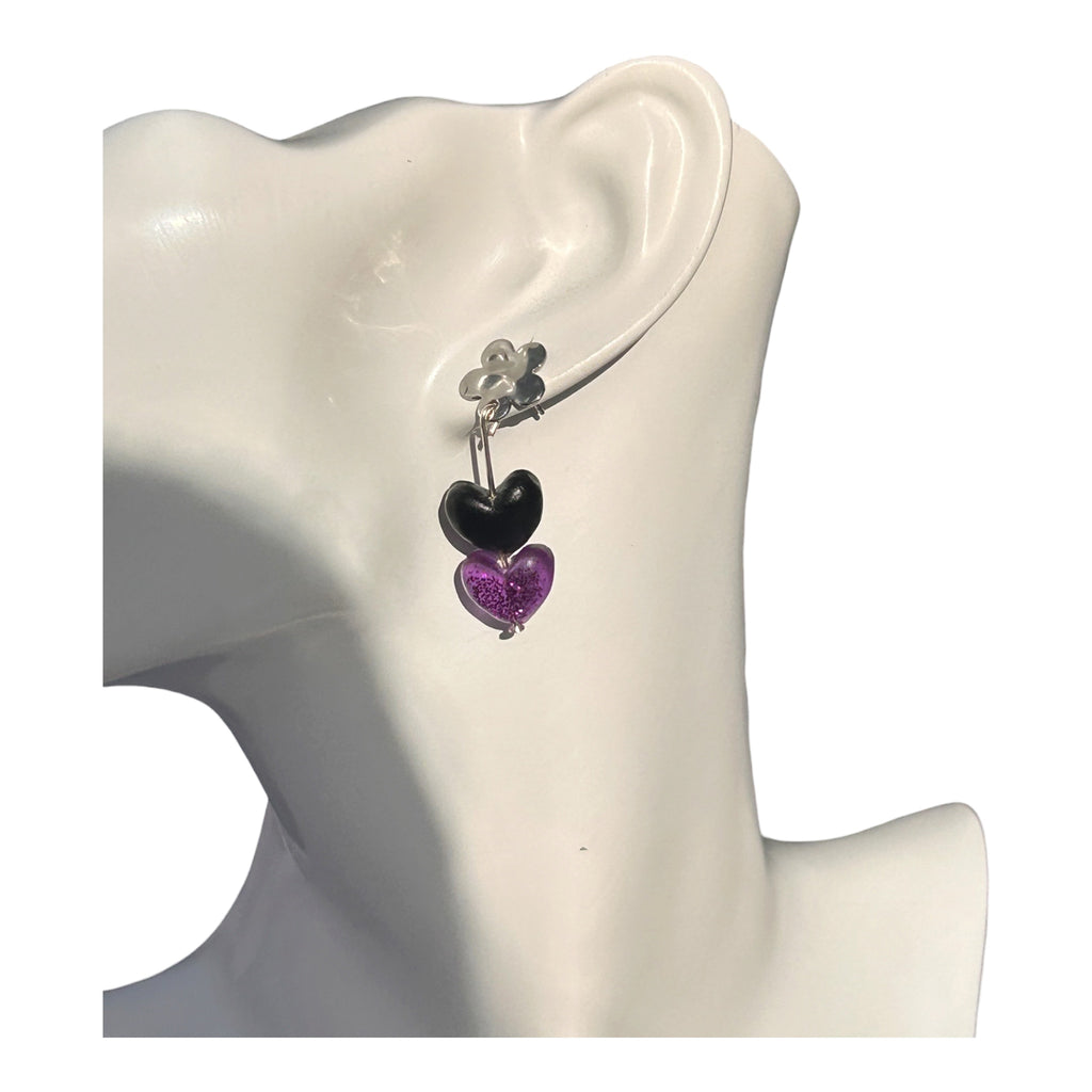 Boucles d'oreilles Cœurs en Résine