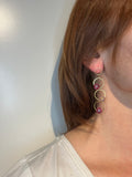 Créoles Fleur en Pâte Polymère — Boucles d'oreilles artisanales