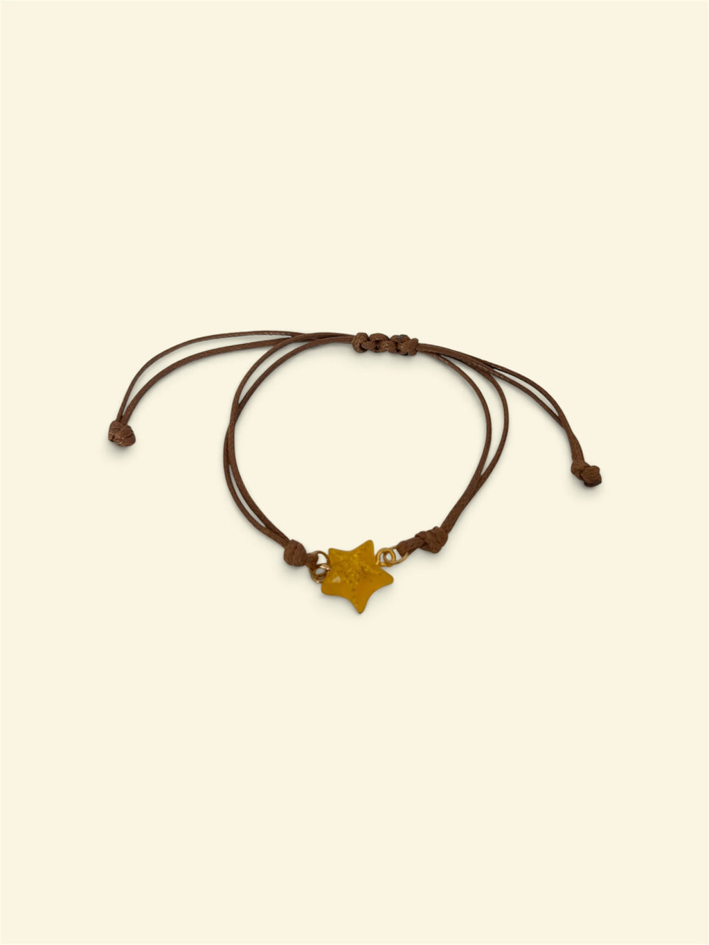Bracelet Étoile en Résine sur Cordon Réglable | Bijou Artisanal