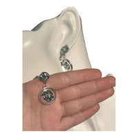Boucles d’Oreilles en Résine – Incrustations de Pierres & Acier Inoxydable