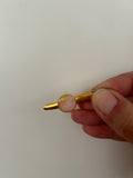 Krokodilspange Flamingo aus Harz — Handgemachtes Accessoire