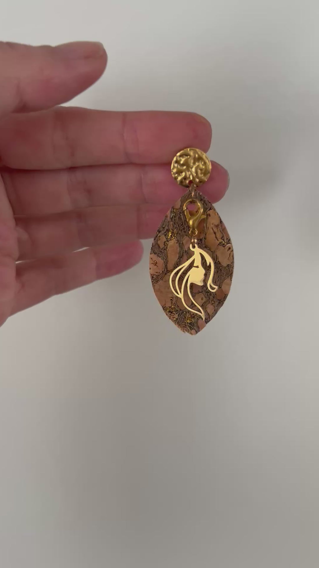 La Dame au Bois — Boucles d'oreilles en simili cuir