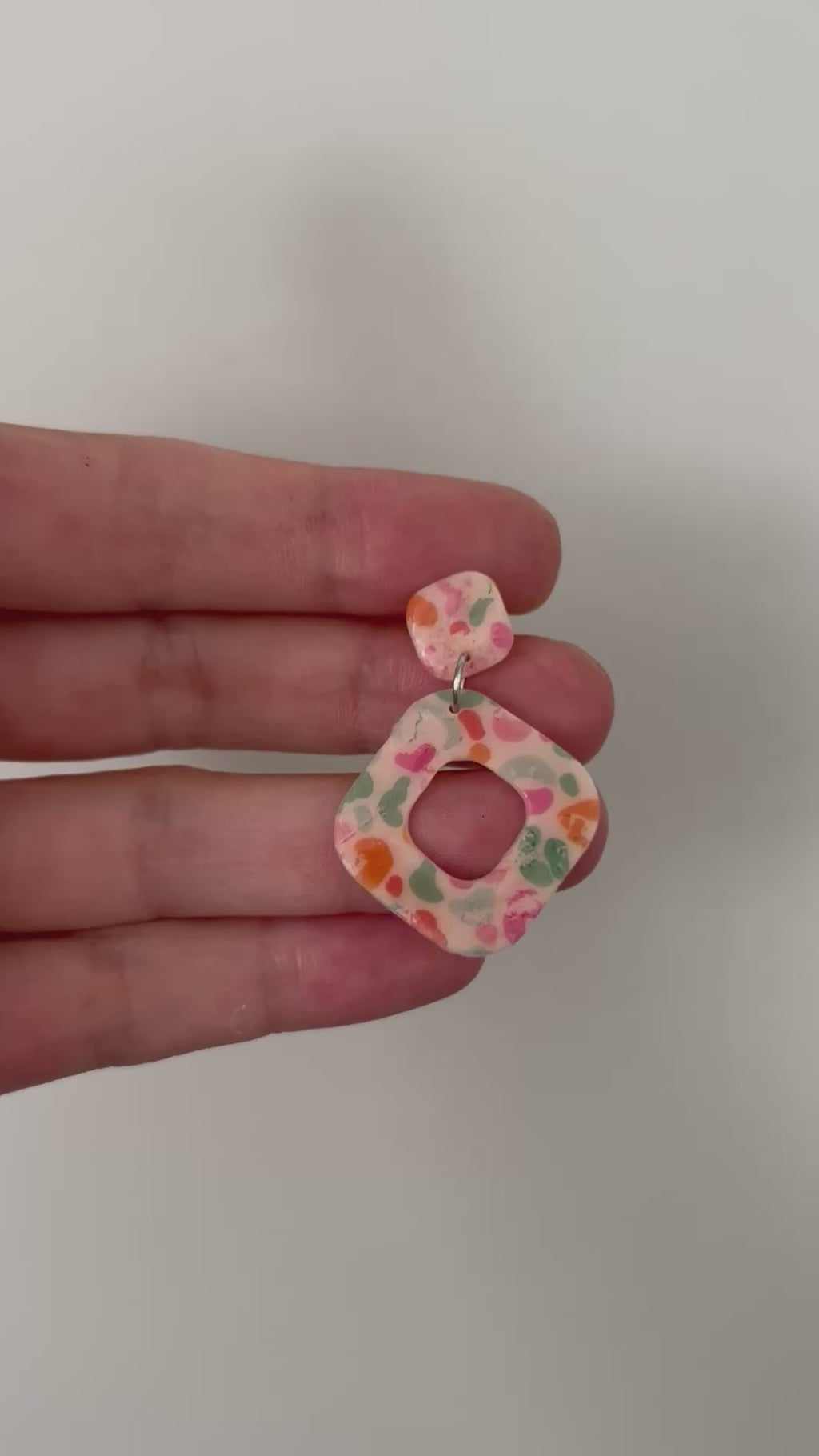 Boucles d'oreilles Fimo Fleuries — Pâte polymère artisanale