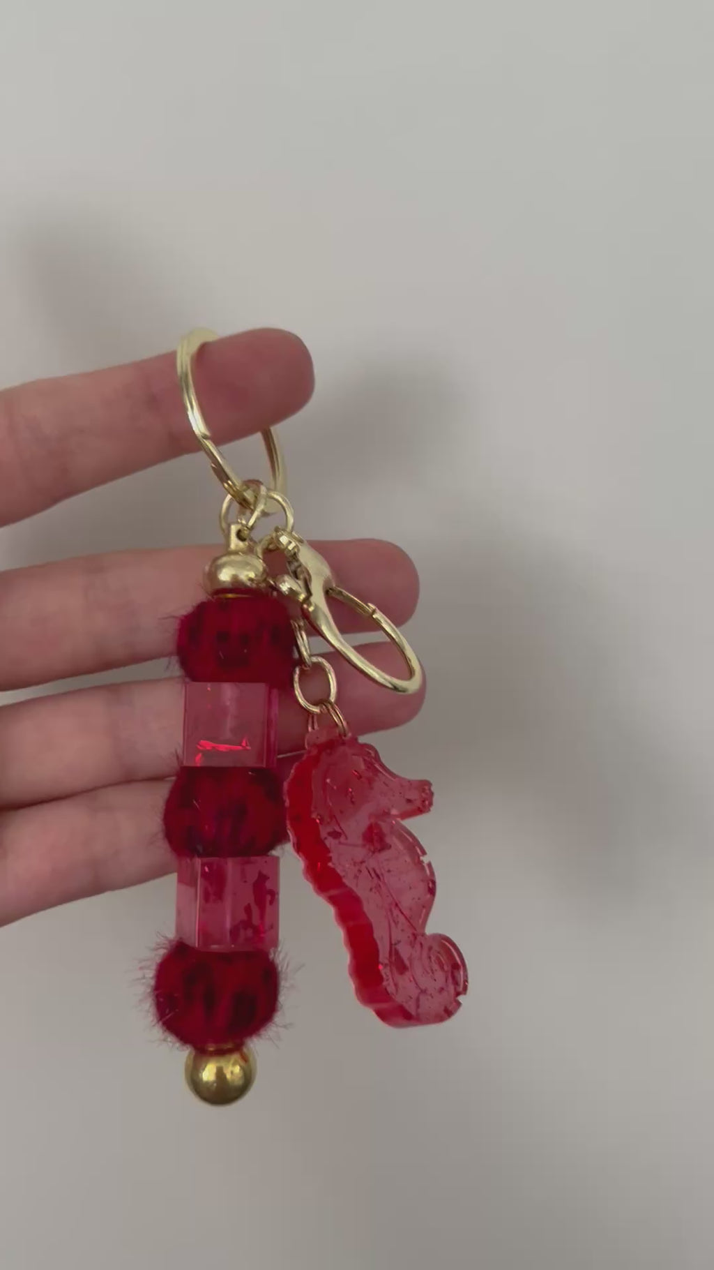 Porte-clé Hippocampe en Résine — Accessoire artisanal