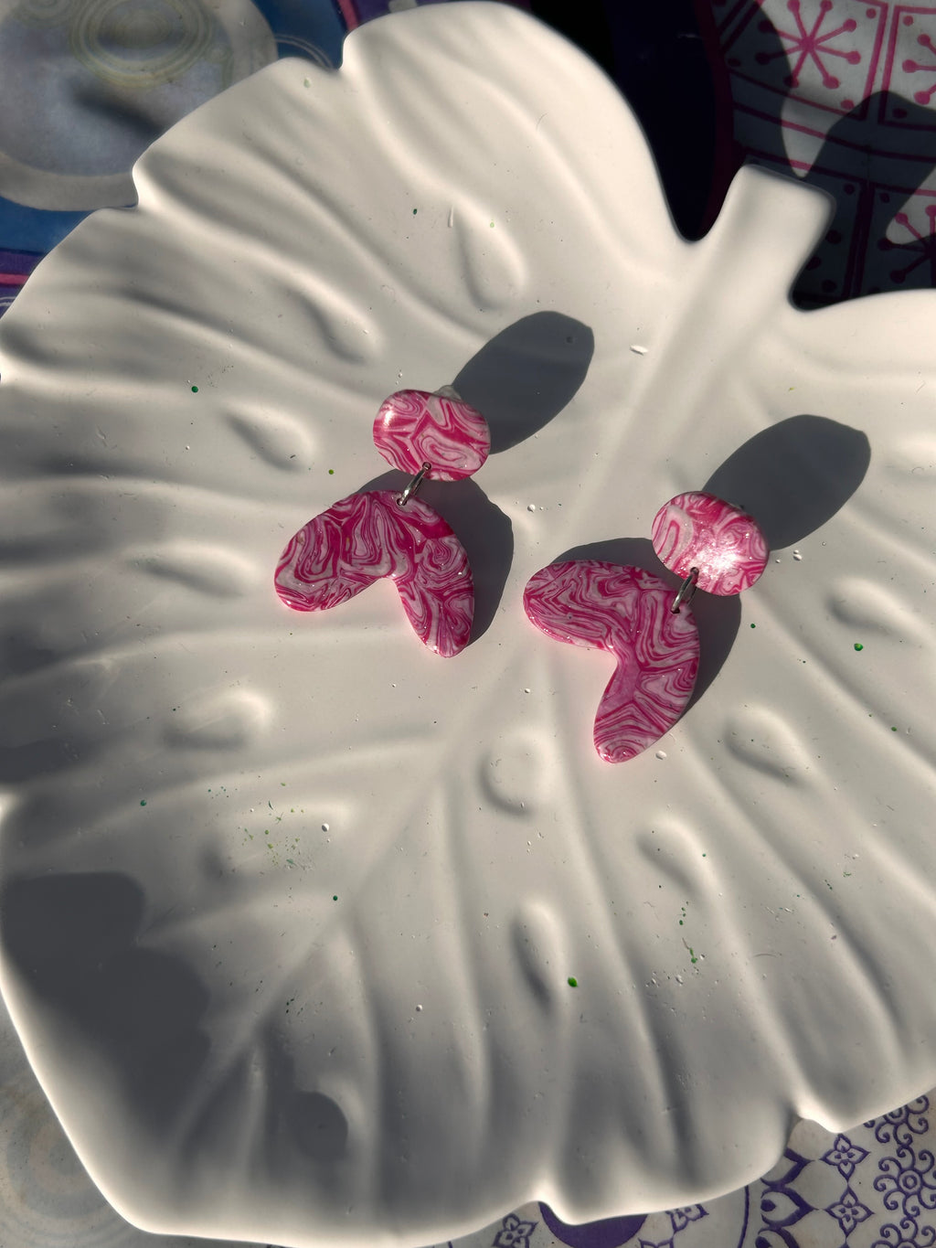 Boucles d’Oreilles en Pâte Polymère – Tiges Acier Inoxydable